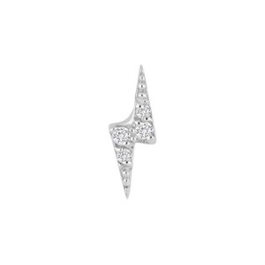 Nordahl Jewellery - PIERCE52 Labret ørestik m. lyn i sølv 314 014CZ9